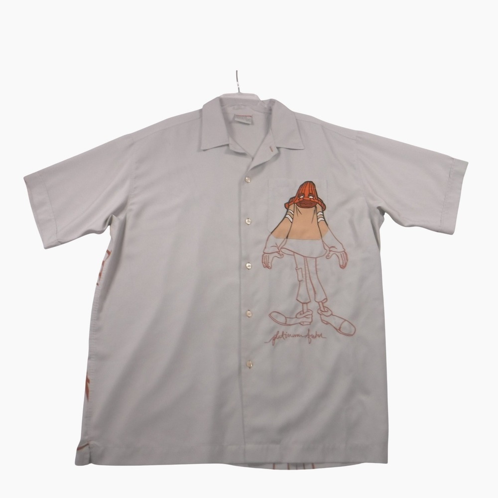 Vintage Platinum FUBU Fat Albert Dumb Donald‎ Shirt Mens XXXL Grey Hip Hop 90s